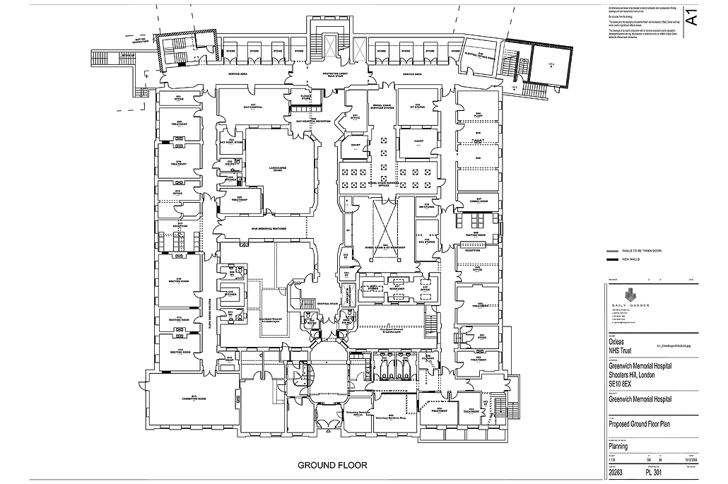 Greenwich Memorial Hospital, Greenwich, London - Planning