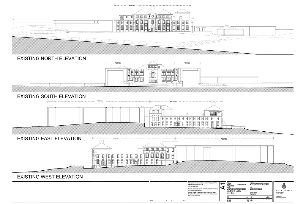 Greenwich Memorial Hospital, Greenwich, London - Planning