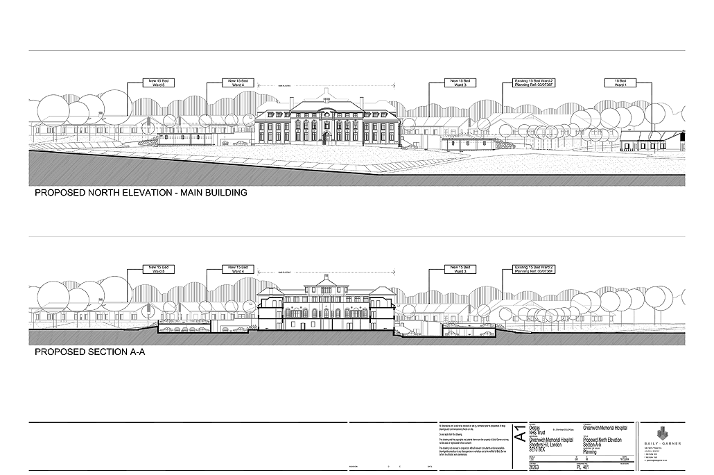 Greenwich Memorial Hospital, Greenwich, London - Planning