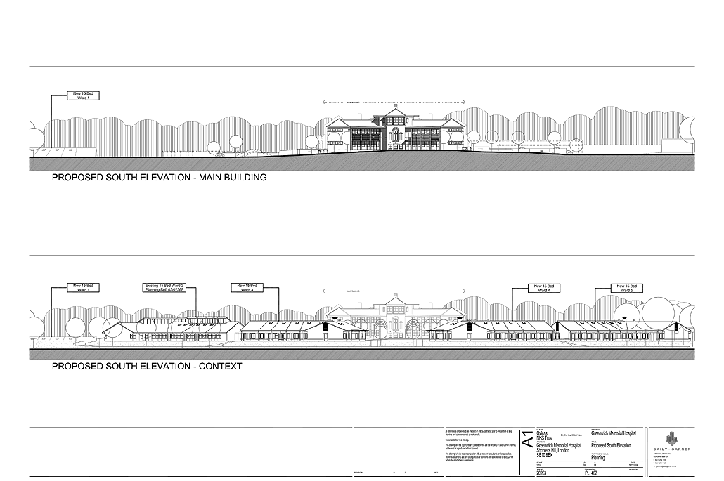 Greenwich Memorial Hospital, Greenwich, London - Planning