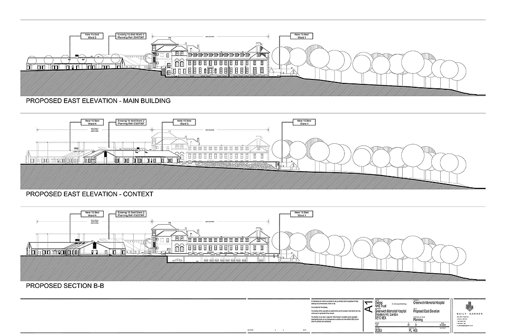 Greenwich Memorial Hospital, Greenwich, London - Planning