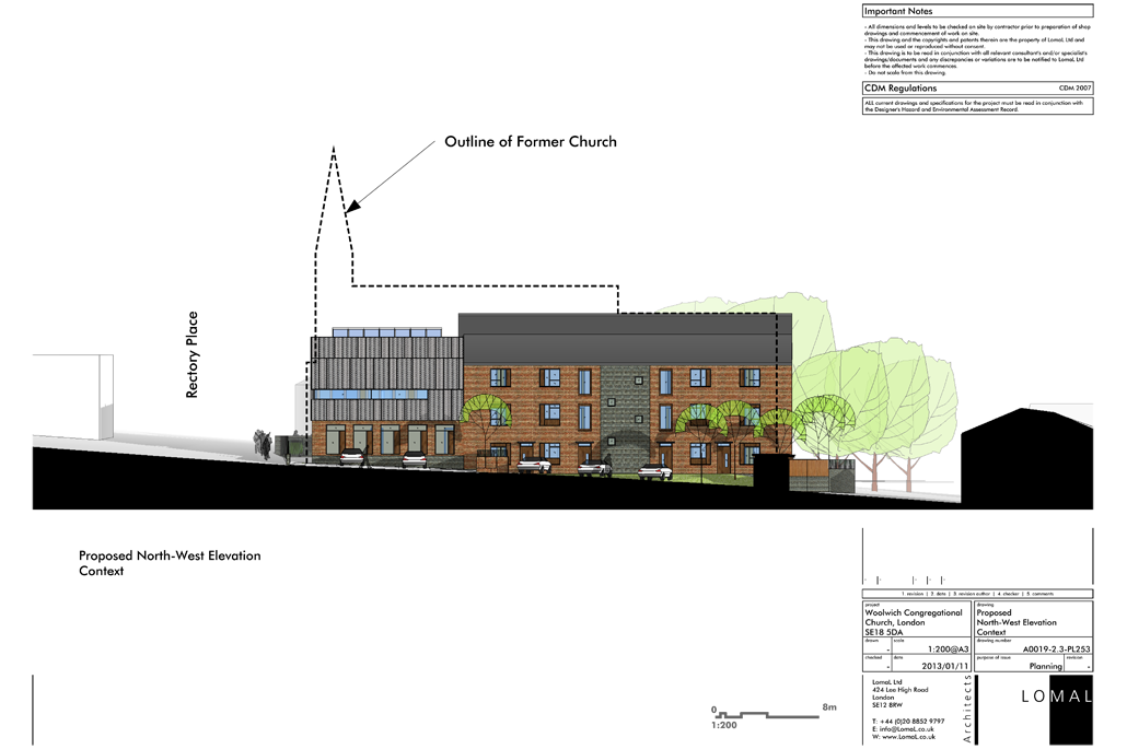 Woolwich Congregational Church, Woolwich, London – Planning