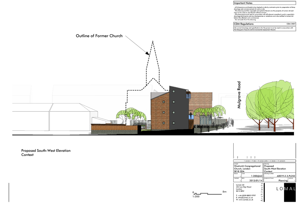 Woolwich Congregational Church, Woolwich, London – Planning