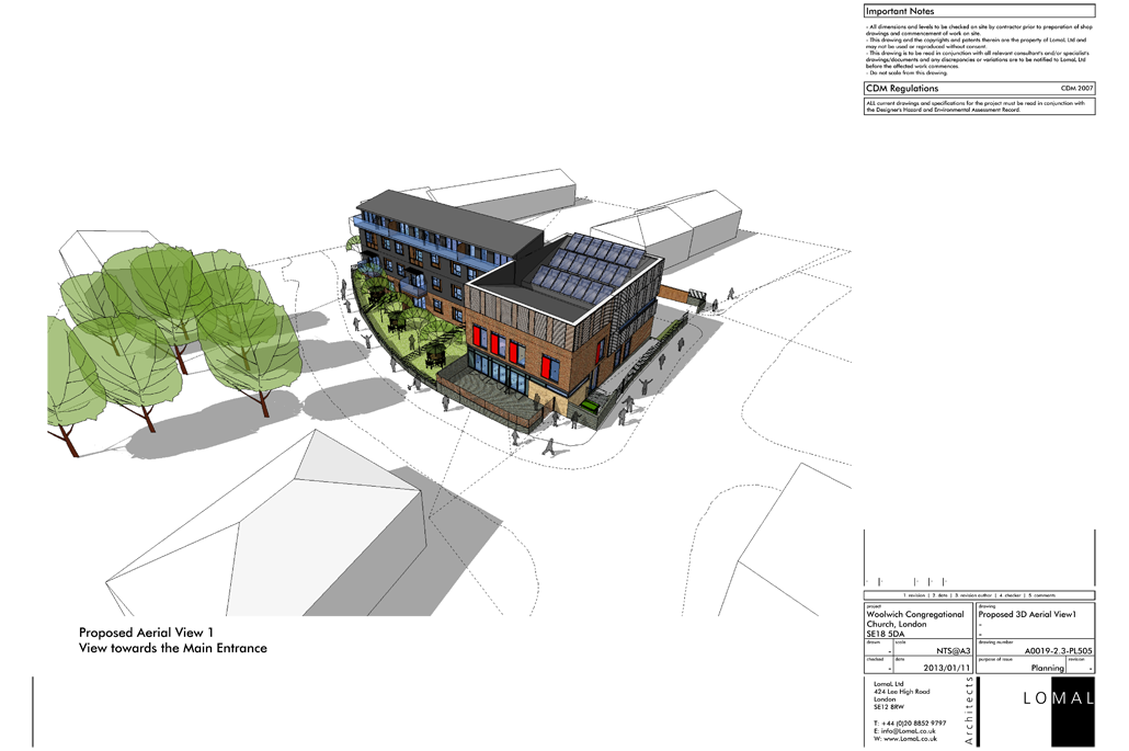 Woolwich Congregational Church, Woolwich, London – Planning