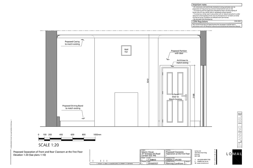 The Pointer School, Blackheath, London - Planning