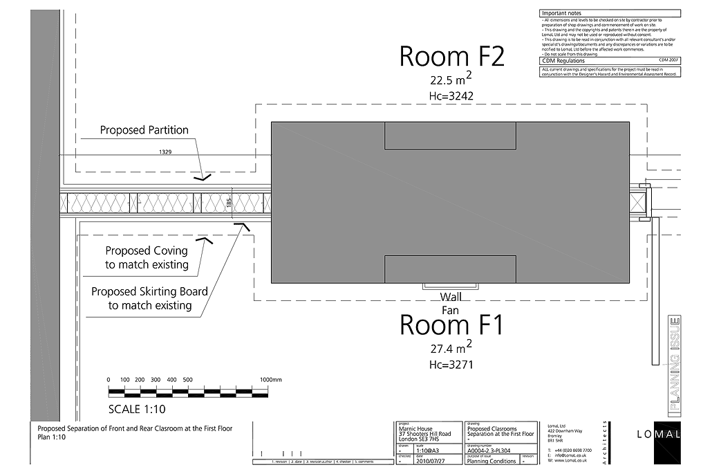 The Pointer School, Blackheath, London - Planning