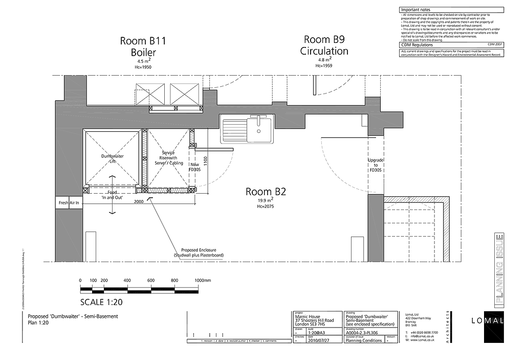 The Pointer School, Blackheath, London - Planning