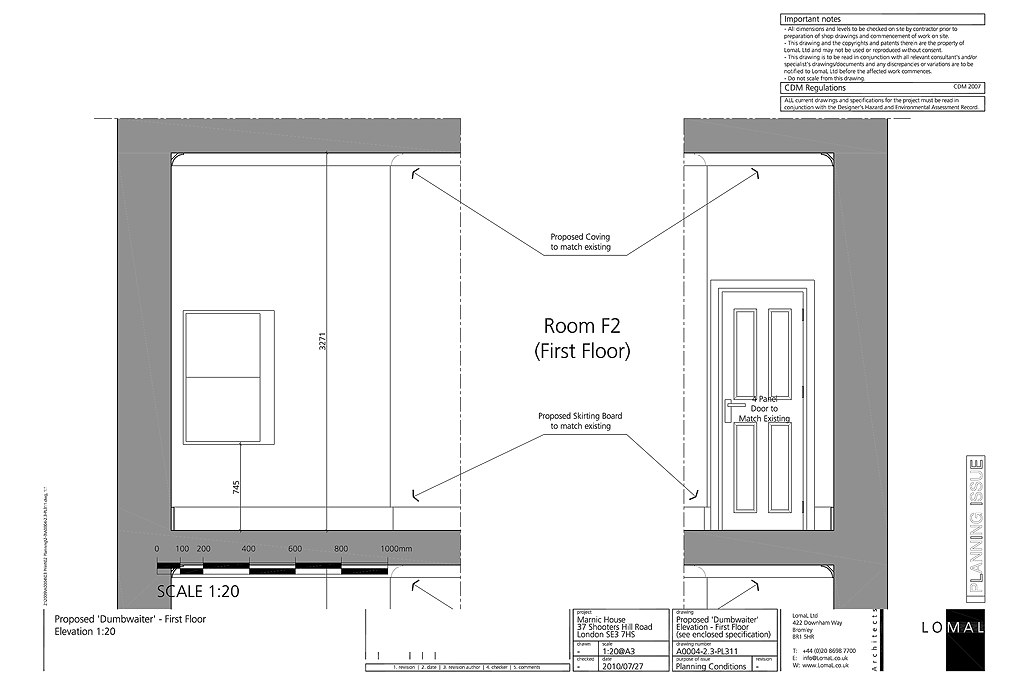 The Pointer School, Blackheath, London - Planning