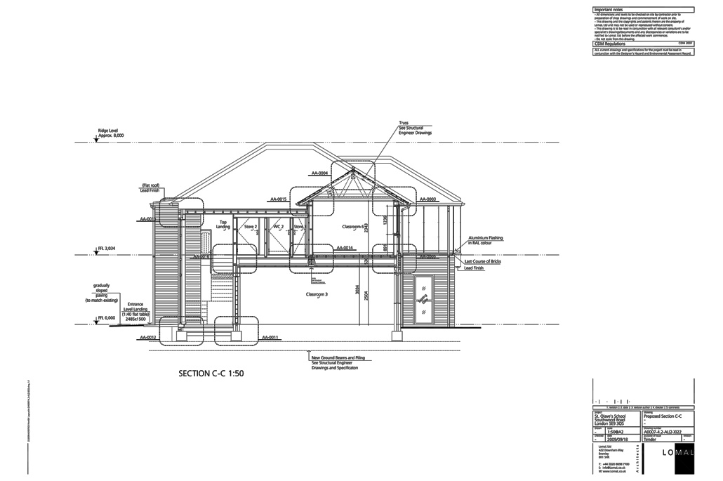 St Olave’s Prep School, London - First Floor Extension - Construction