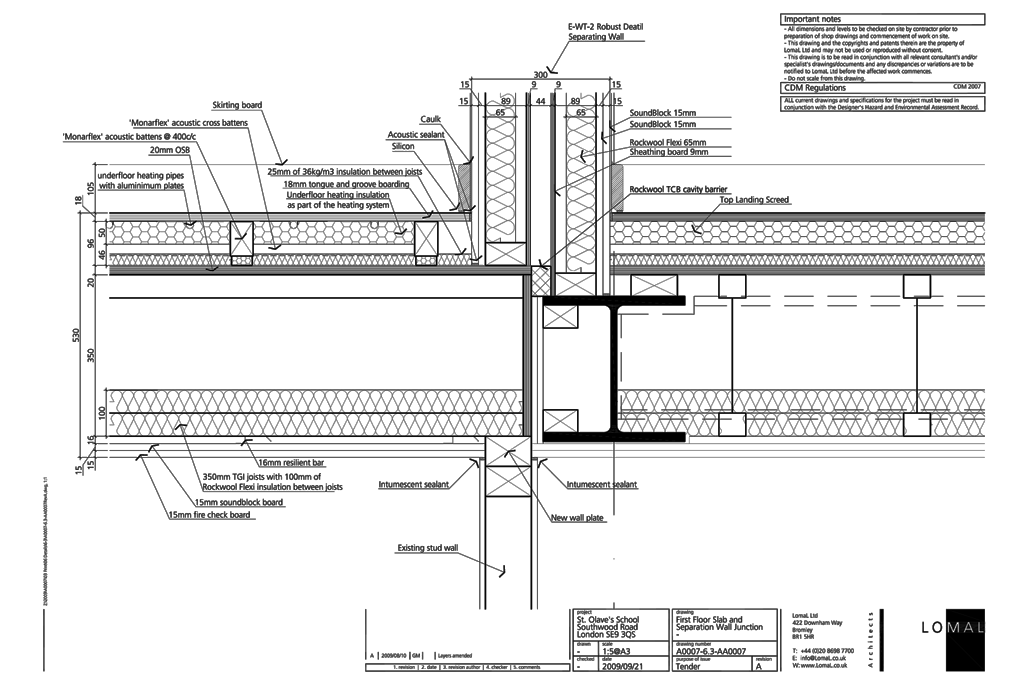 St Olave’s Prep School, London - First Floor Extension - Construction