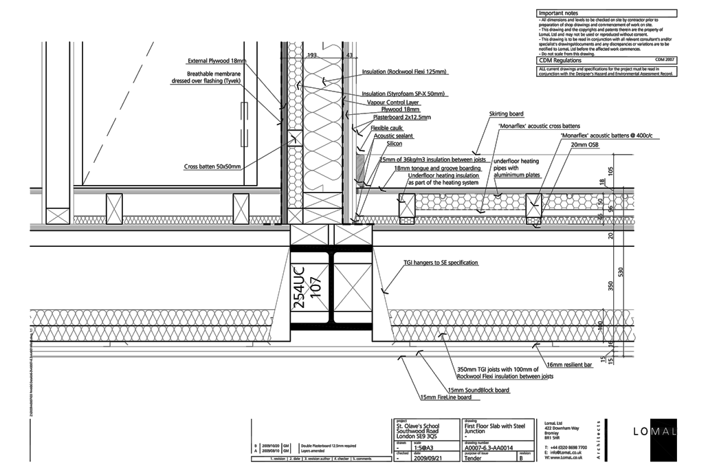 St Olave’s Prep School, London - First Floor Extension - Construction