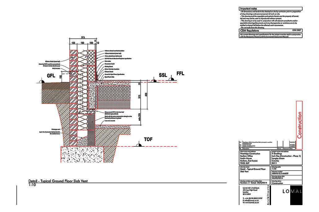 Lark Rise Phase 1, Crawley - Construction