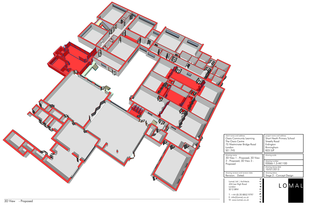 Oasis Academy Short Heath Primary School, Birmingham – Space Remodelling - BIM