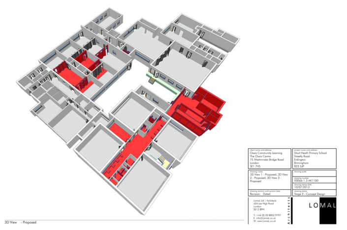 Oasis Academy Short Heath Primary School, Birmingham – Space Remodelling - BIM